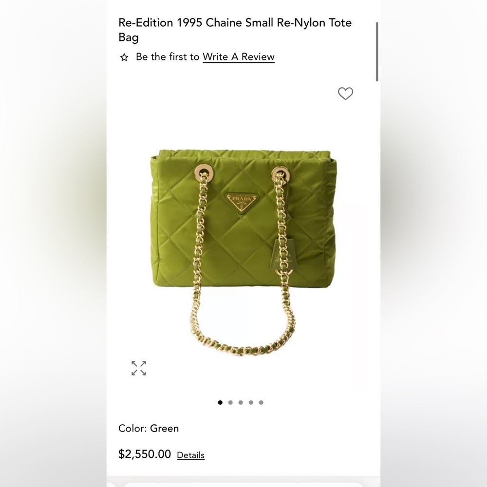 Auth PRADA Bag • Authentic PRADA 1995 Re-Edition Chain Tote in Yellow Re-Nylon - Picture 16 of 16